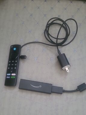 Amazon 4k Fire Sick with Voice Remote - Black Tested And Working